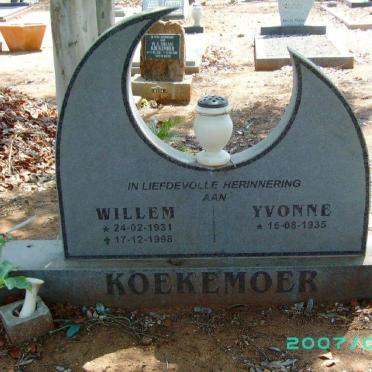 KOEKEMOER Willem 1931-1998 &amp; Yvonne 1935-