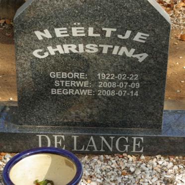 LANGE Neeltje Christina, de 1922-2008