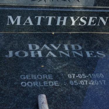 MATTHYSEN David Johannes 1960-2017