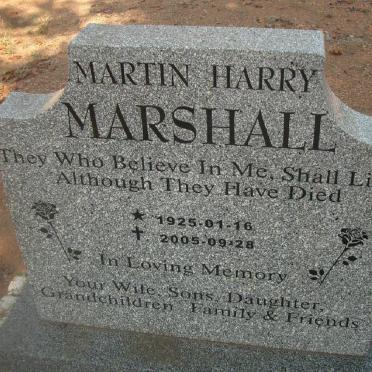 MARSHALL Martin Harry 1925-2005