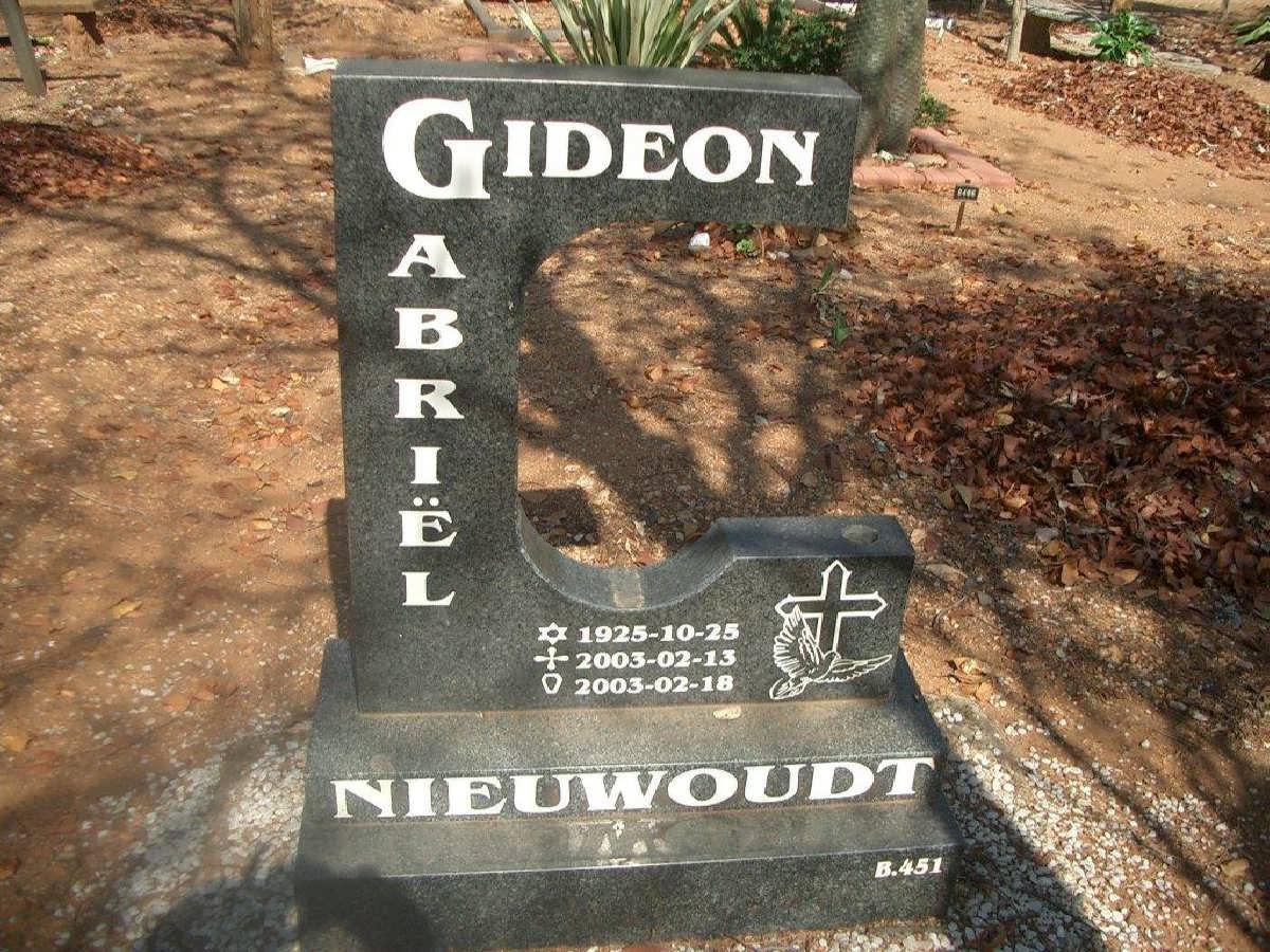 NIEUWOUDT Gideon Gabriel 1925-2003