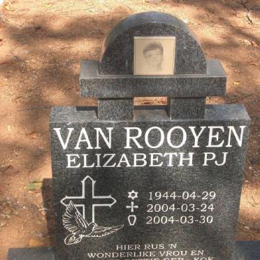 ROOYEN Elizabeth P.J., van 1944-2004