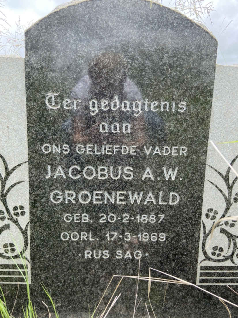 GROENEWALD Jacobus A.W. 1887-1969