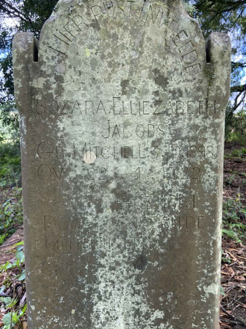 JACOBS Sozara Elliezabeth nee MITCHELL 1898-1922