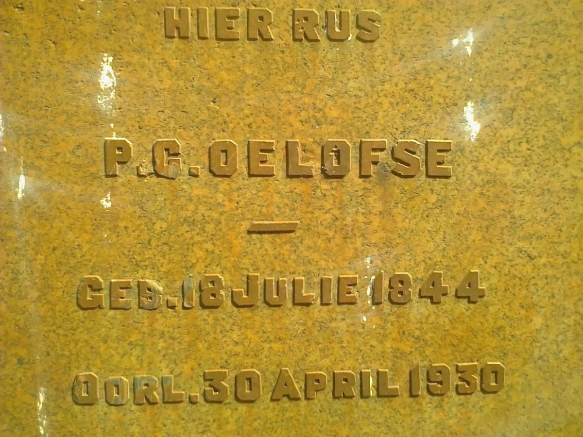 OELOFSE P.C. 1844-1930