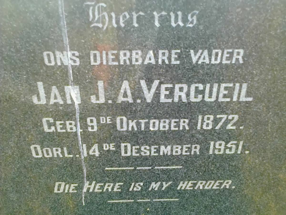 VERCUEIL Jan J.A. 1872-1951