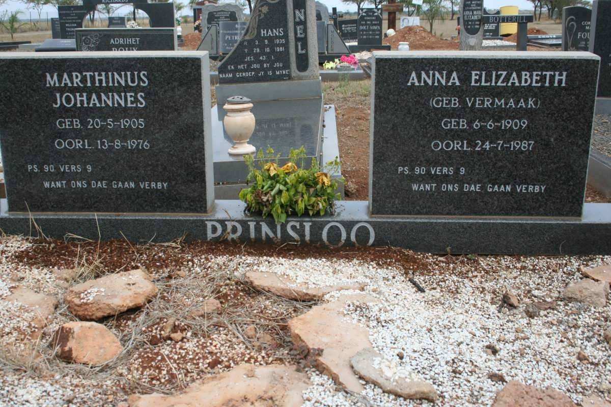 PRINSLOO Marthinus Johannes 1905-1976 &amp; Anna Elizabeth VERMAAK 1909-1987