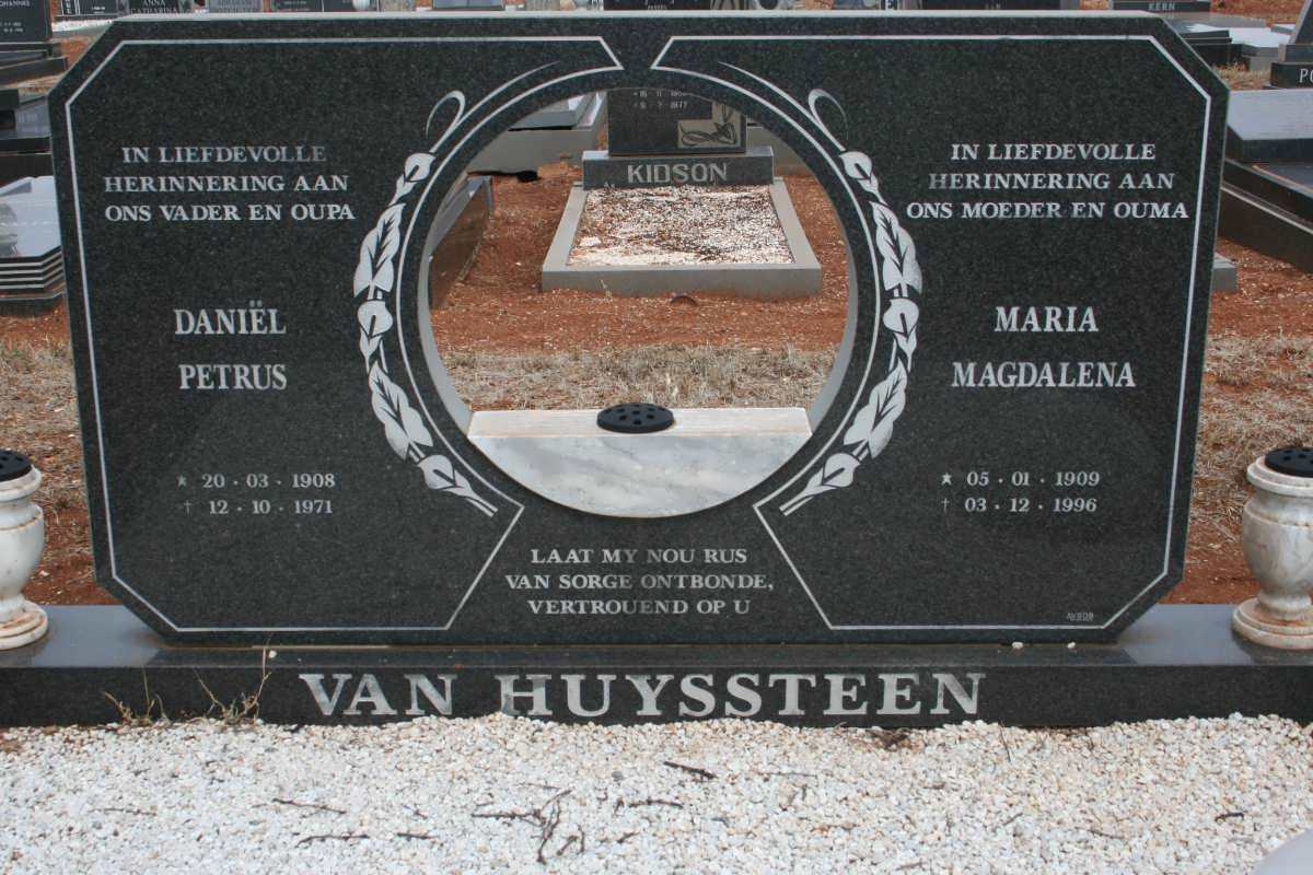 HUYSSTEEN Daniel Petrus, van 1908-1971 &amp; Maria Magdalena 1909-1996