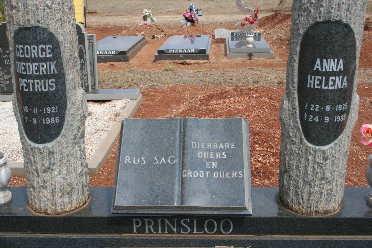 PRINSLOO George Diederik Petrus 1921-1986 &amp; Anna Helena 1925-1995