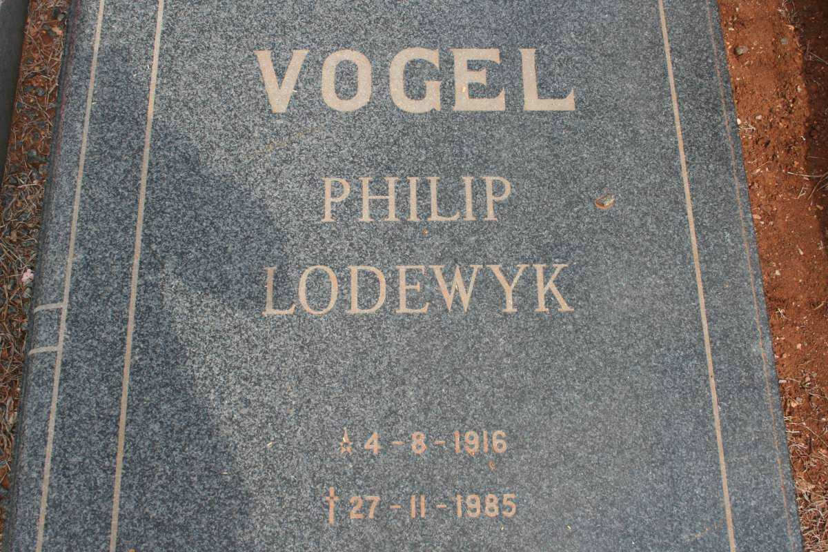 VOGEL Philip Lodewyk 1916-1985