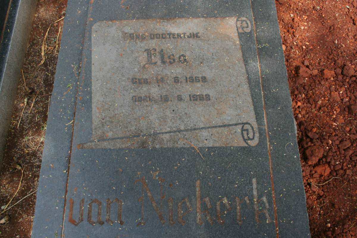 NIEKERK Elsa, van 1968-1968