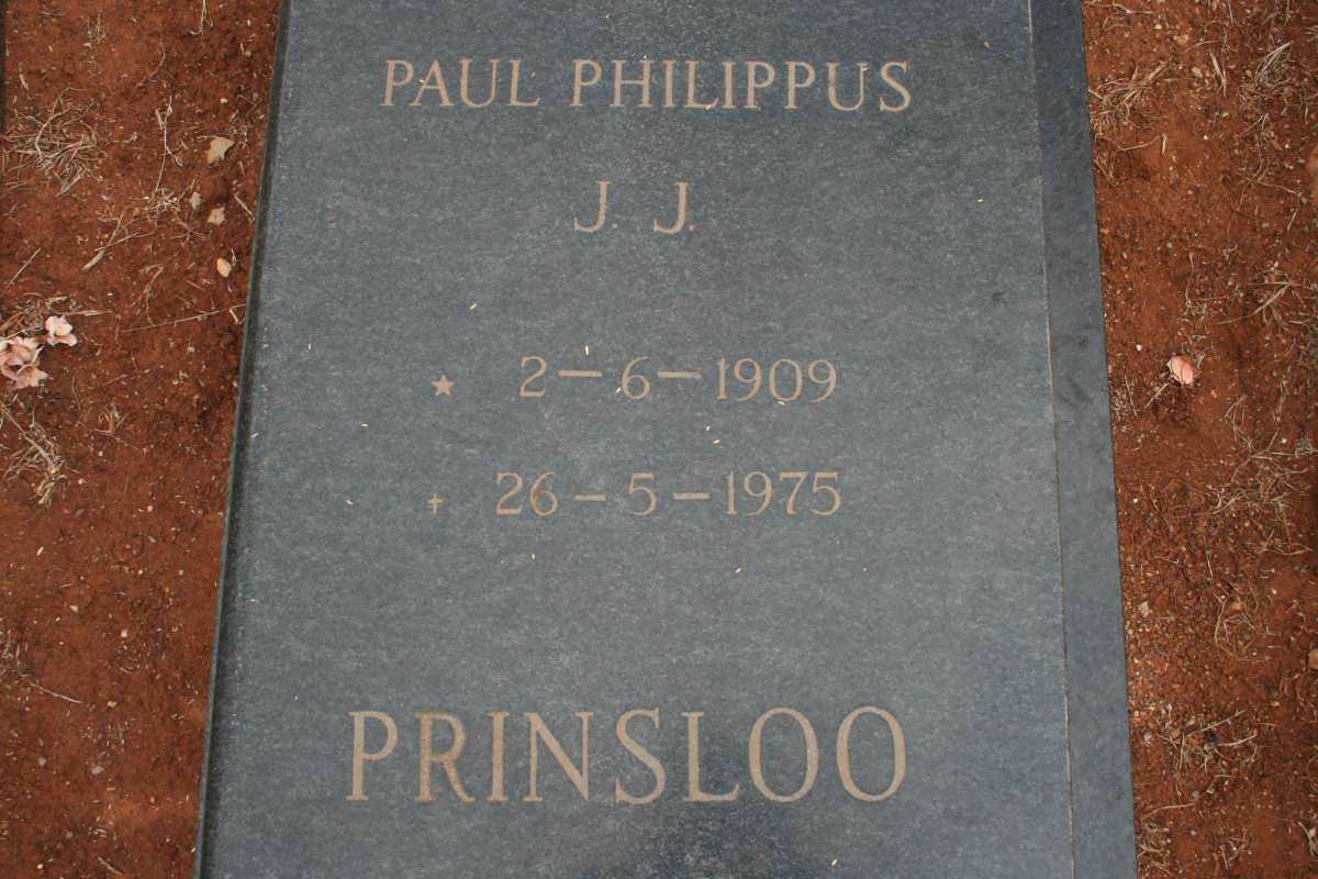 PRINSLOO Paul Philippus J.J. 1909-1975