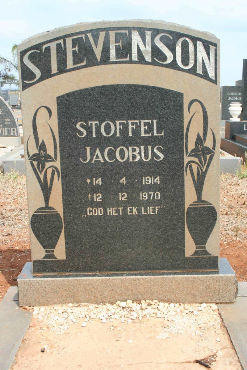 STEVENSON Stoffel Jacobus 1914-1970