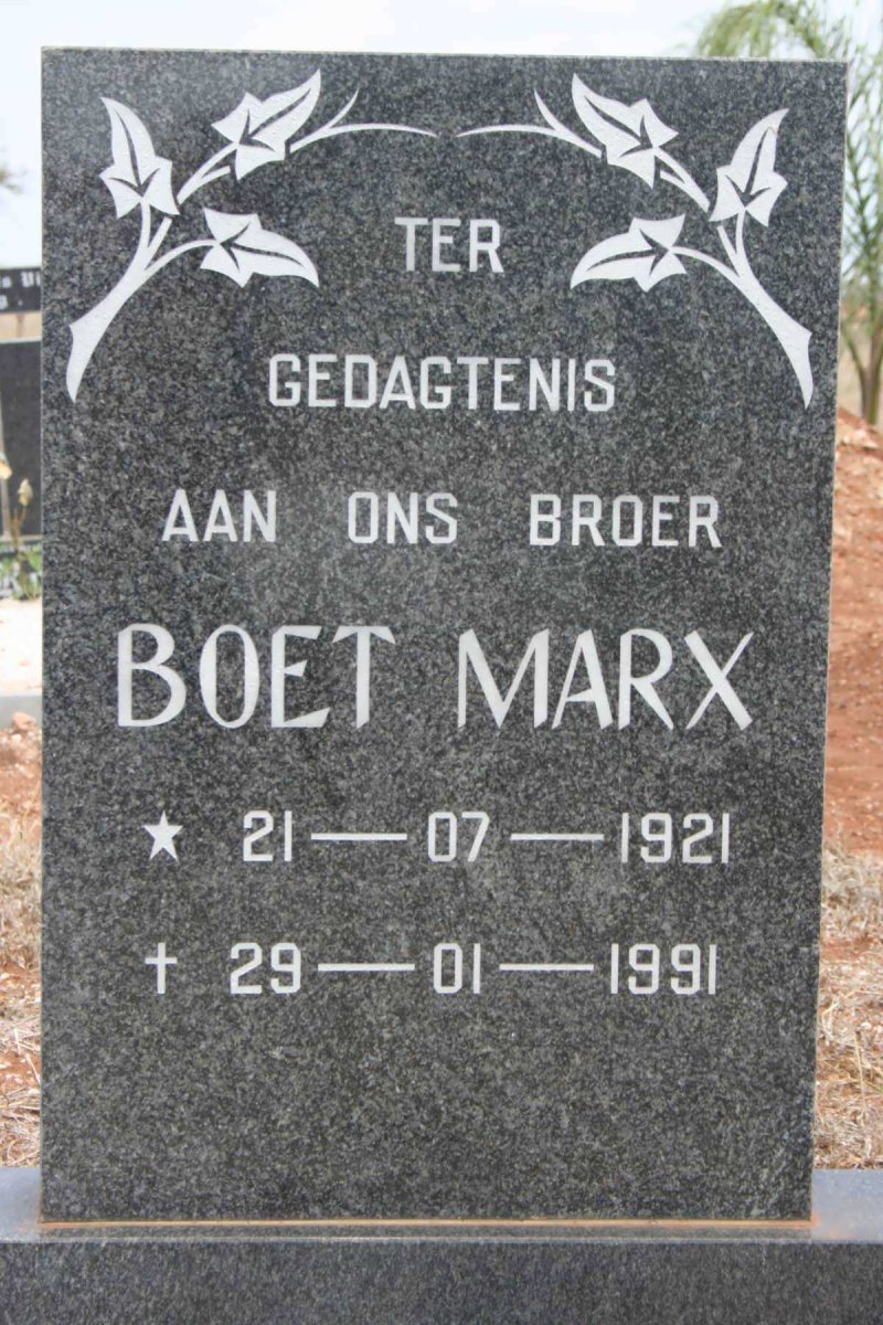 MARX Boet 1921-1991