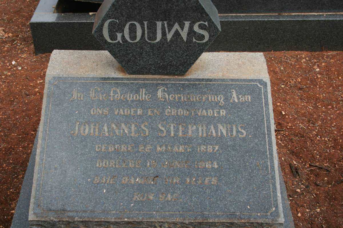 GOUWS Johannes Stephanus 1887-1964