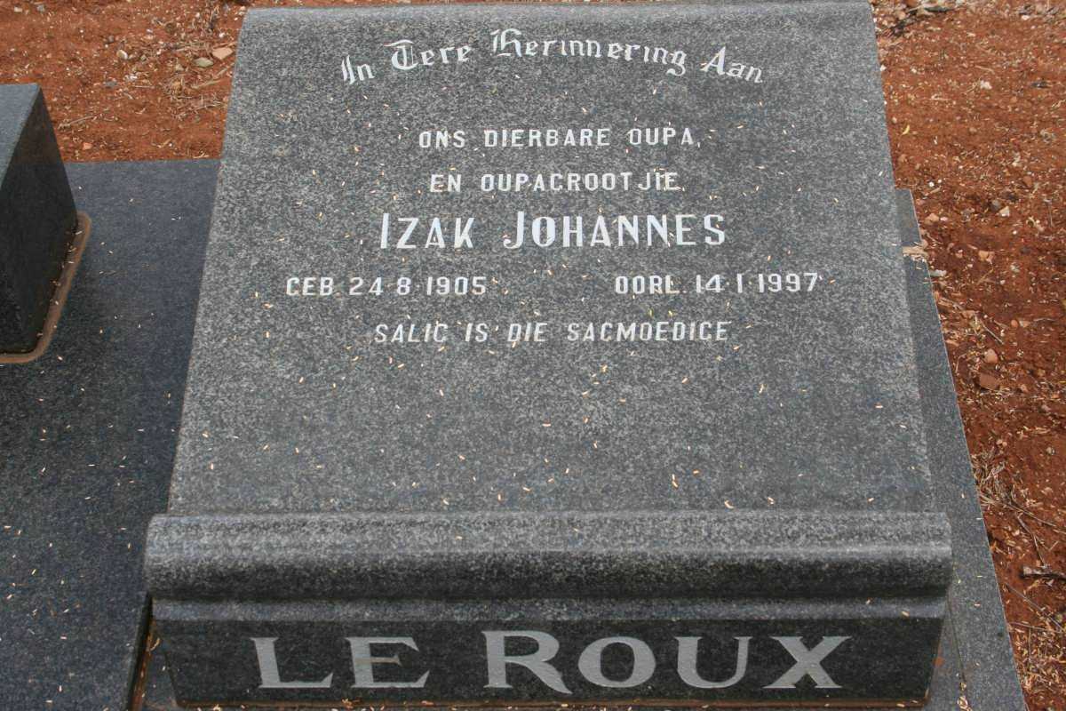 ROUX Izak Johannes, le 1905-1997