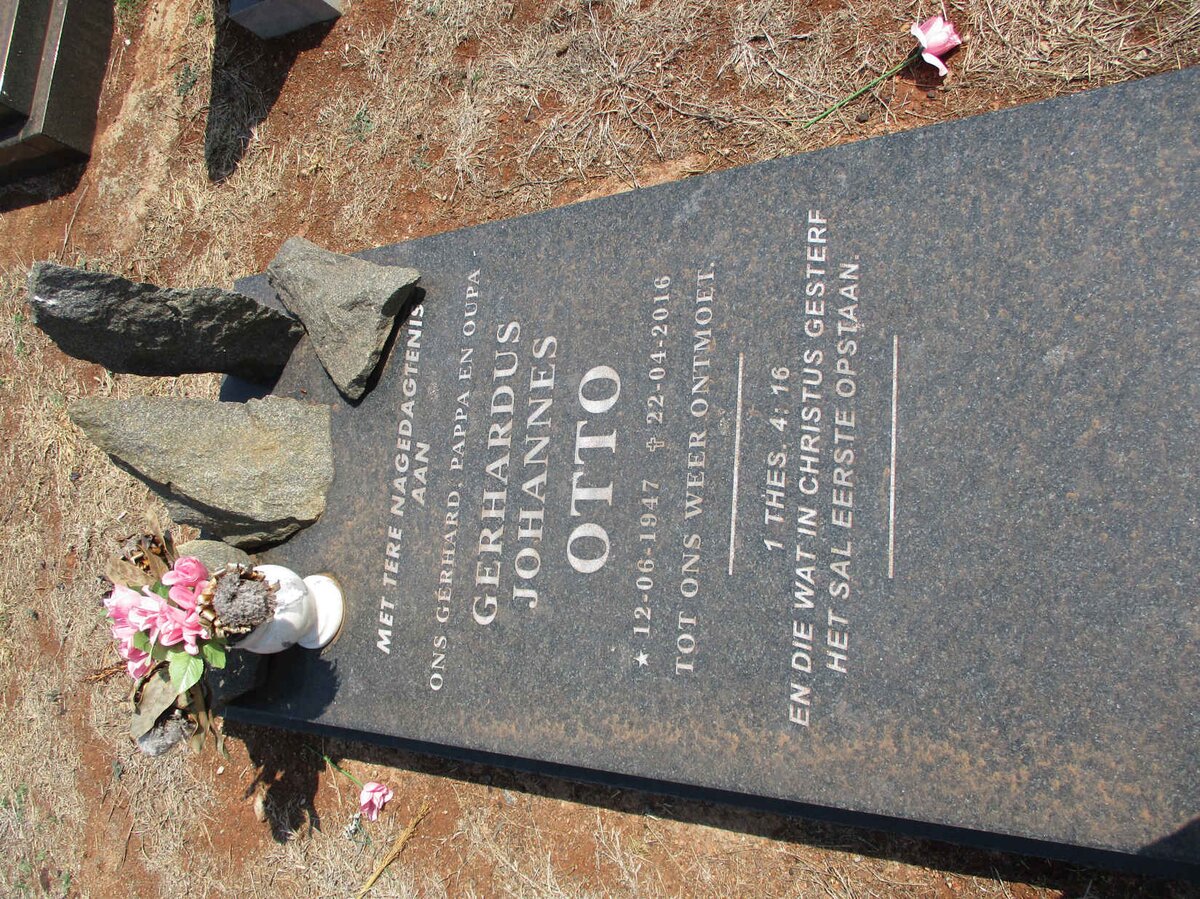 OTTO Gerhardus Johannes 1947-2016