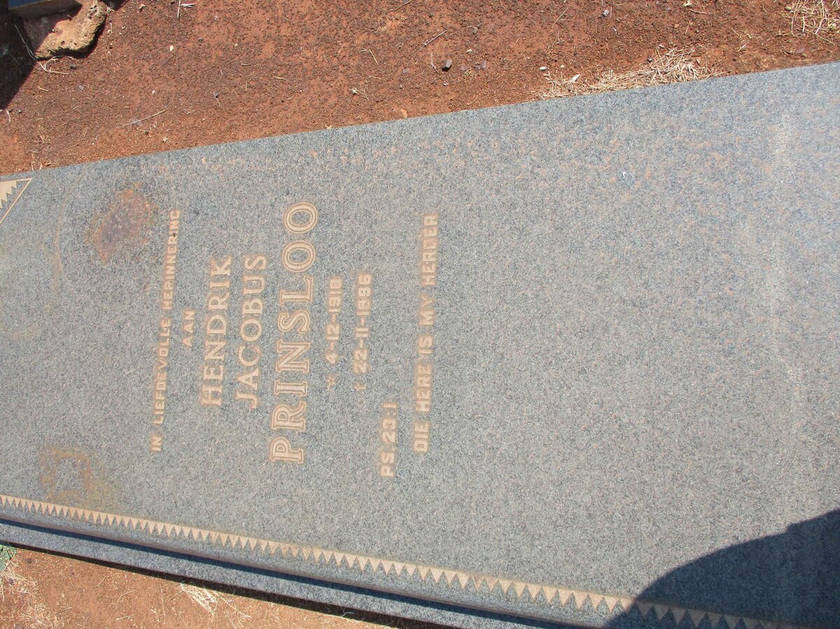 PRINSLOO Hendrik Jacobus 1918-1996