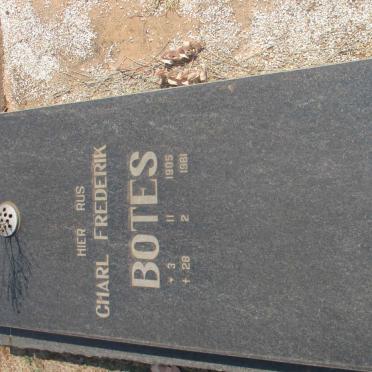 BOTES Charl Frederik 1905-1981 &amp; Johanna Jacoba NEETHLING 1906-1973