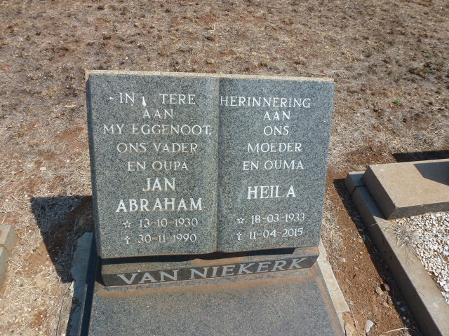 NIEKERK Jan Abraham, van 1930-1990 &amp; Heila 1933-2015