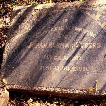 EYBERS Johan Herman 1903-1931