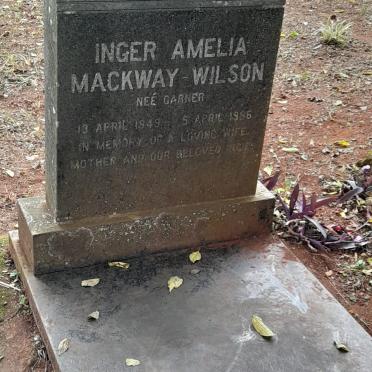 WILSON Inger Amelia, MACKWAY- nee GARNER 1949-1986