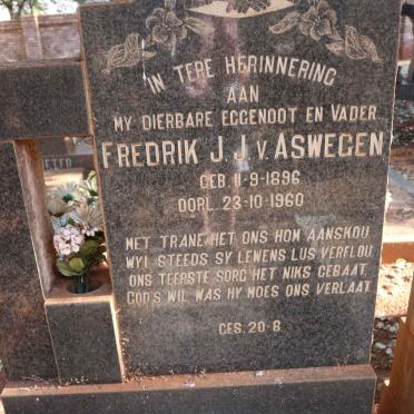 ASWEGEN Fredrik J.J., van 1896-1960 &amp; Anna Jacoba Carolina 1903-1977
