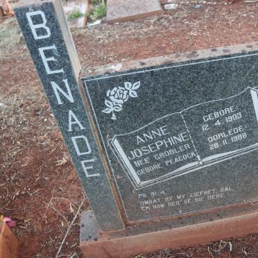BENADE Anna Josephine voorheen GROBLER nee PEACOCK 1903-1988
