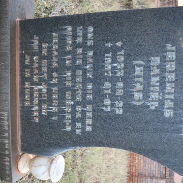 BERG Jeremias Daniel, van den 1923-1997