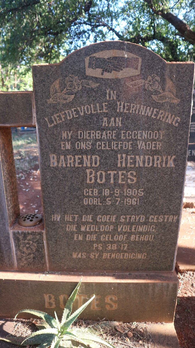 BOTES Barend Hendrik 1905-1961