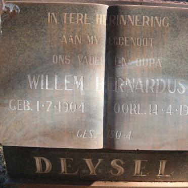 DEYSEL Willem Bernardus 1904-1969