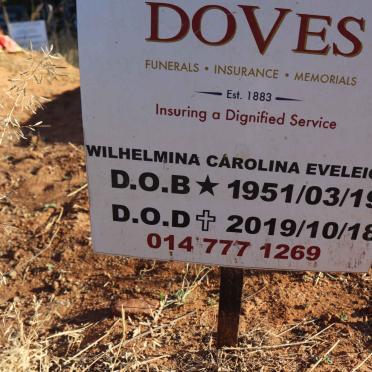 EVELEIGH Wilhelmina Carolina 1951-2019