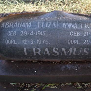 ERASMUS Abraham Eliza 1915-1975 &amp; Anna Francina 1918-1990