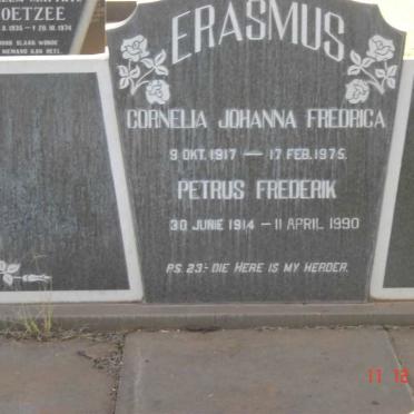 ERASMUS Petrus Frederik 1917-1975 &amp; Cornelia Johanna Fredrica 1914-1990