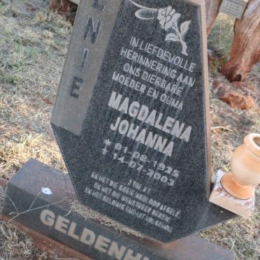 GELDENHUYS Magdalena Johanna 1925-2003