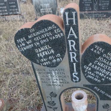 HARRIS Daniel Petrus 1941-1992 &amp; Johanna Christina Barendina JORDAAN 1941-2009