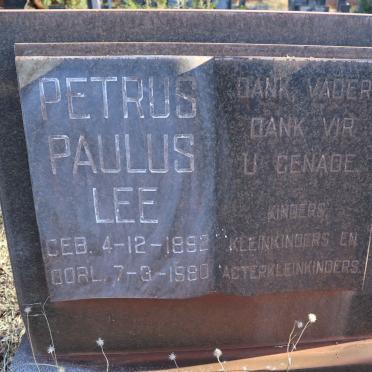LEE Petrus Paulus 1892-1980