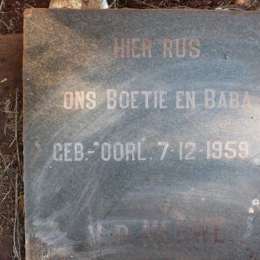 MERWE Baba, v.d. 1959-1959