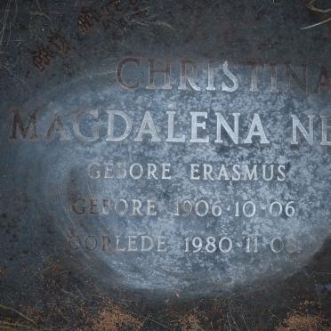 NEL Christina Magdalena nee ERASMUS 1906-1980