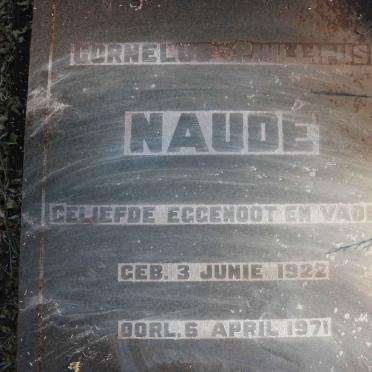 NAUDE Cornelus Phillipus 1922-1971
