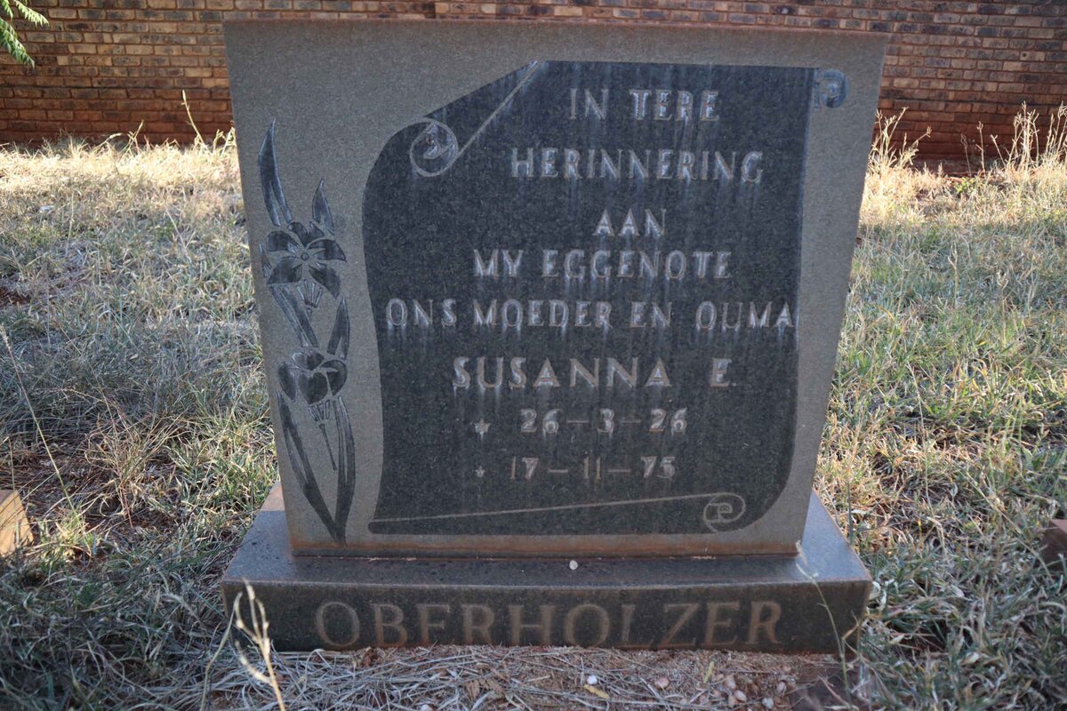 OBERHOLZER Susanna E. 1926-1975