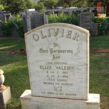 OLIVIER Elize Valerie 1982-1995