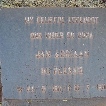 PLESSIS Jan Adriaan, du 1911-1980