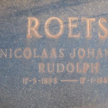 ROETS Nicolaas Johannes Rudolph 1898-1980