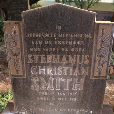 SMITH Stephanus Christian 1912-1981