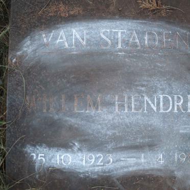 STADEN Willem Hendrik, van 1923-1981