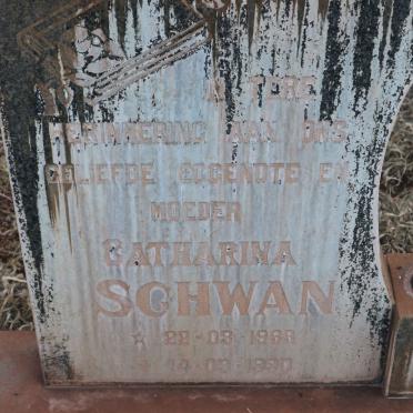 SCHWAN Catharina 193?-1980