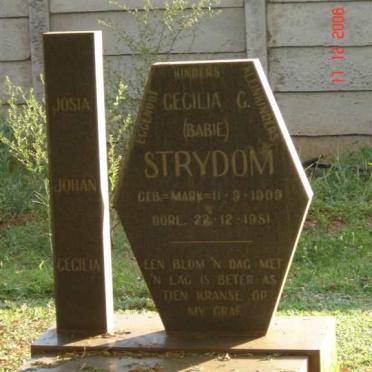 STRYDOM Cecilia C. nee MARX 1909-1981