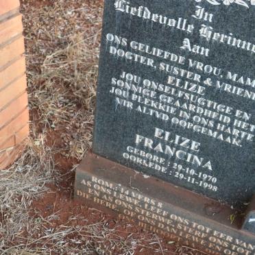 SWANEPOEL Elize Francina 1970-1998