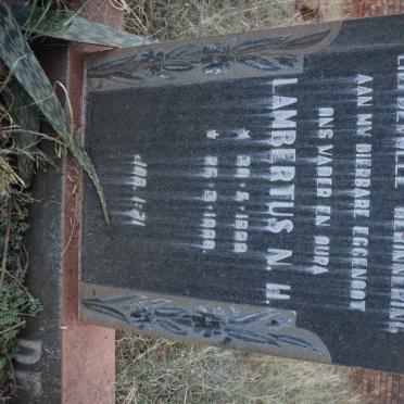 WET Lambertus N.H., de  1899-1980 &amp; ?